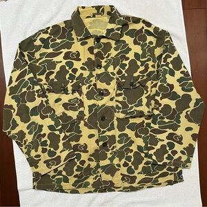 Camo-style Canvas Chore Coat, Size M, Unisex